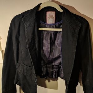 Free People Black Denim Jacket